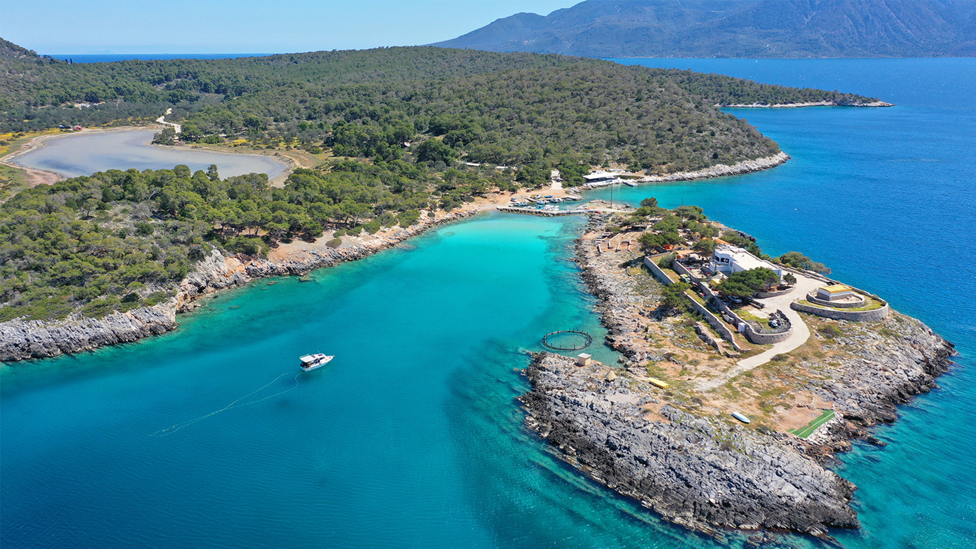 Agistri aerial view